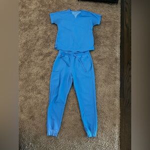 Mandala Women’s Heather Blue Scrub Set